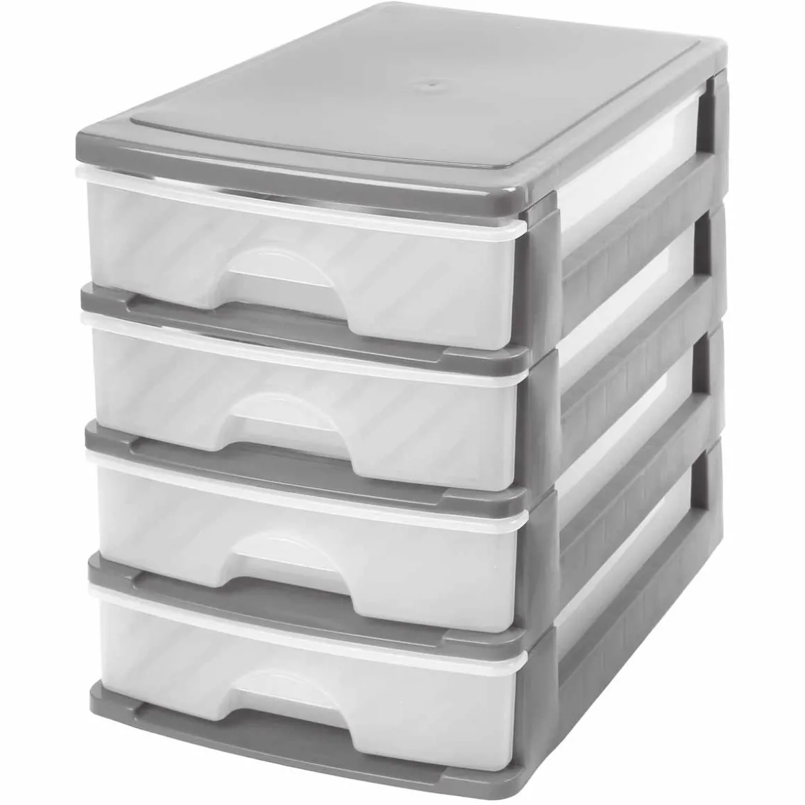 Organizador C/4 Cajones A4 Bajo Plast.