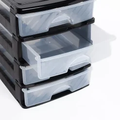 Organizador C/4 Cajones A4 Bajo Plástico