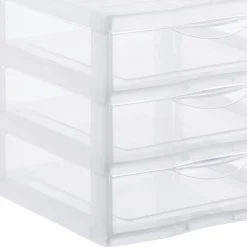 Organizador C/3 Cajones A5 Transparente