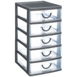 Organizador C/5 Cajones 12.8x15.8x25.6Cm