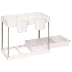 Organizador para armario beige con 2 niveles 34cm