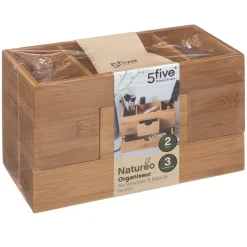 Organizador P/Baño C/2 Cajones De Bambú