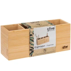 Organizador P/Baño De Bambú 22x7x9.8Cm