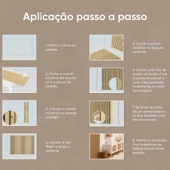 Panel decorativo acústico COLVA de mdf 240cm