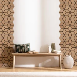 Panel decorativo hexagonal beige CLINT 69x56,5cm
