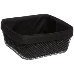 Panera Mayaj Metálica Negra 24x24x11Cm