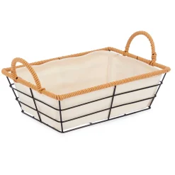 Panera Rectangular Metálica Con Asas