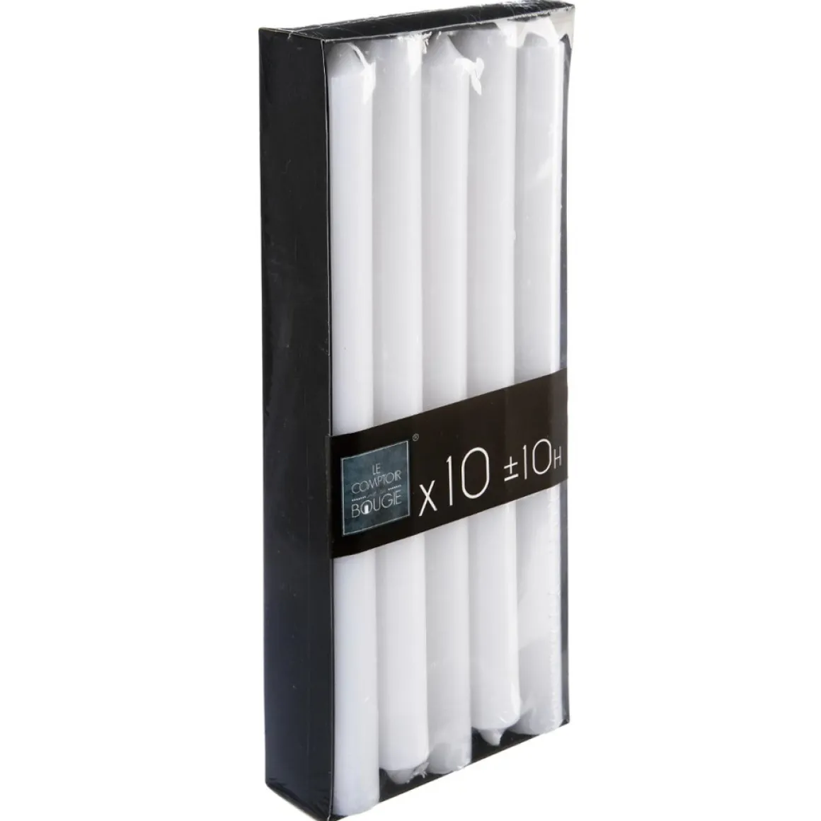 Paquete 10 Velas Blancas 25cm