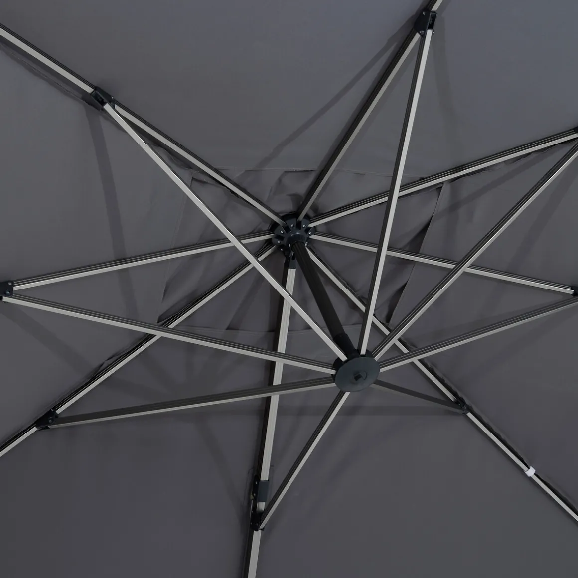 Parasol EQUADOR gris ardosia adonizado 3x4m