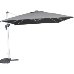 Parasol EQUADOR gris ardósia con led 3x3m