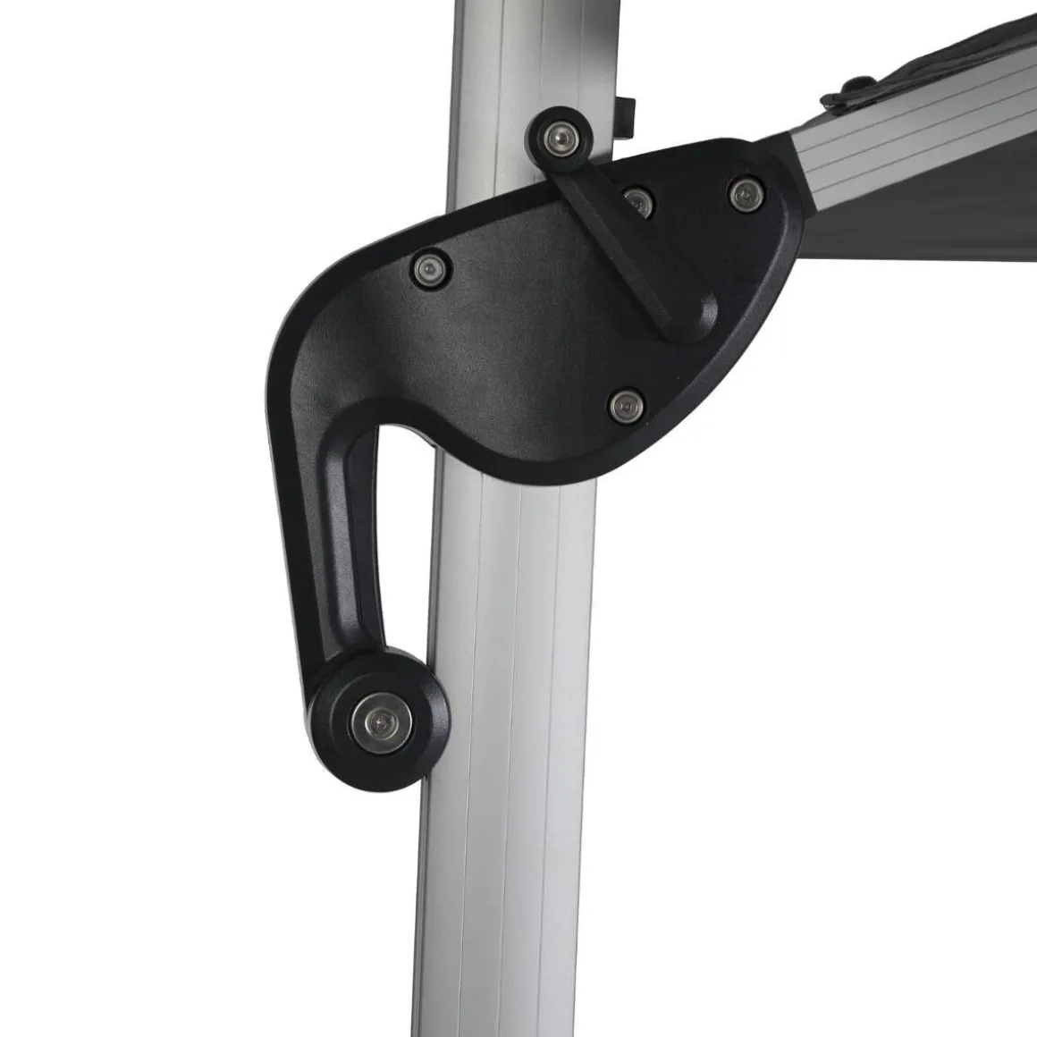 Parasol EQUADOR gris ardósia con led 3x3m