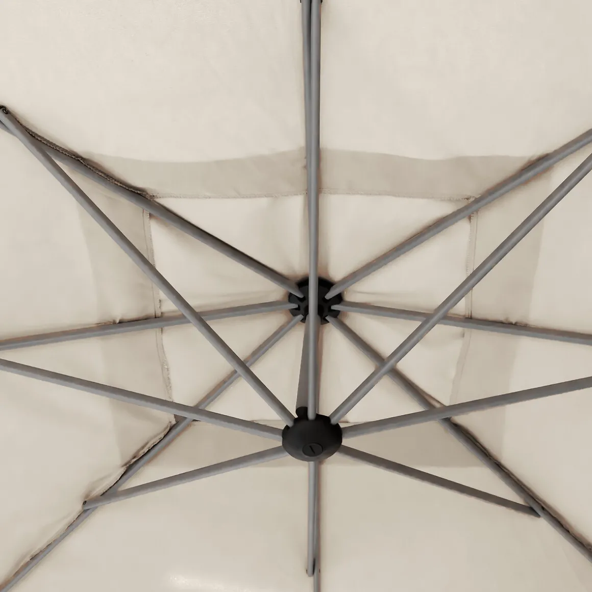 Parasol MANOA excéntrico beige blé 2,5x2,5m