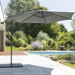 Parasol MANOA excéntrico gris ardósia 3m