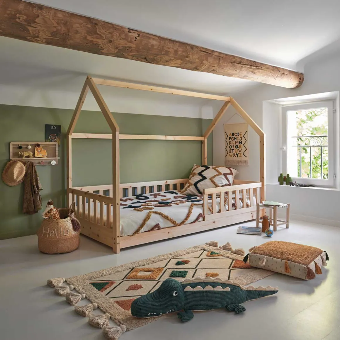 Peluche cocodrilo verde EMILE