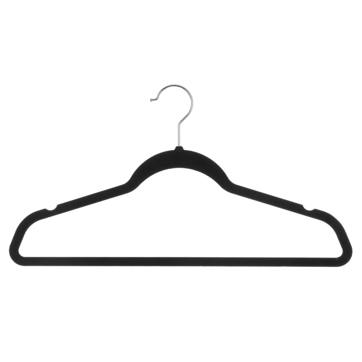 Percha Antideslizante Negra 8Uds