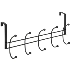 Percha De 10 Cabezas Con Ganchos Para Puerta Negro