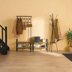 Perchero C/10 Ganchos Y Zapatero