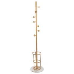 Perchero con 7 ganchos de metal dorado