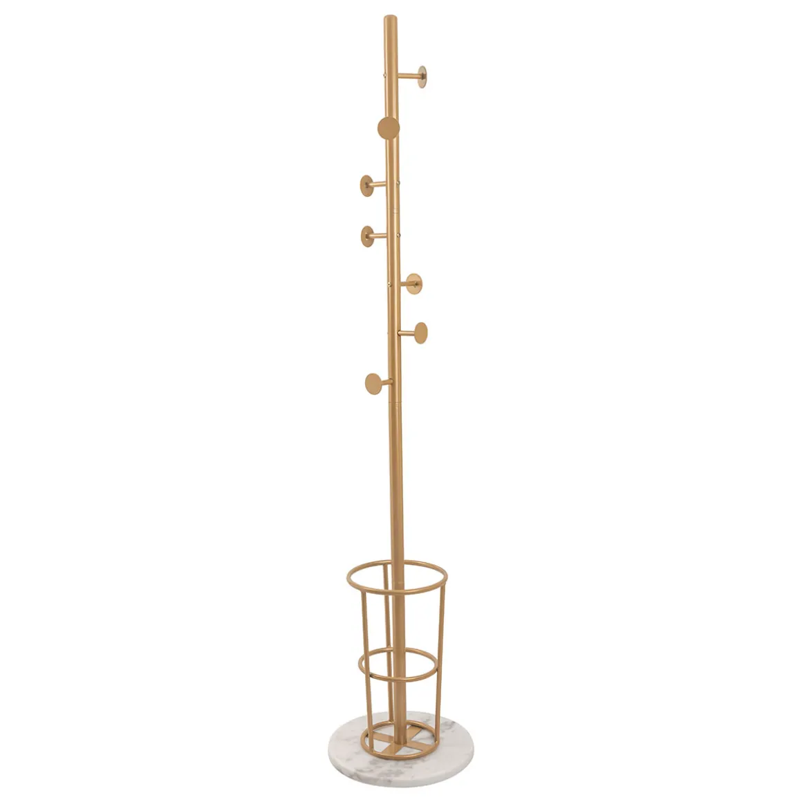 Perchero con 7 ganchos de metal dorado