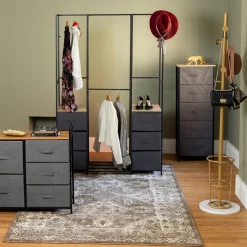 Perchero con 7 ganchos de metal dorado