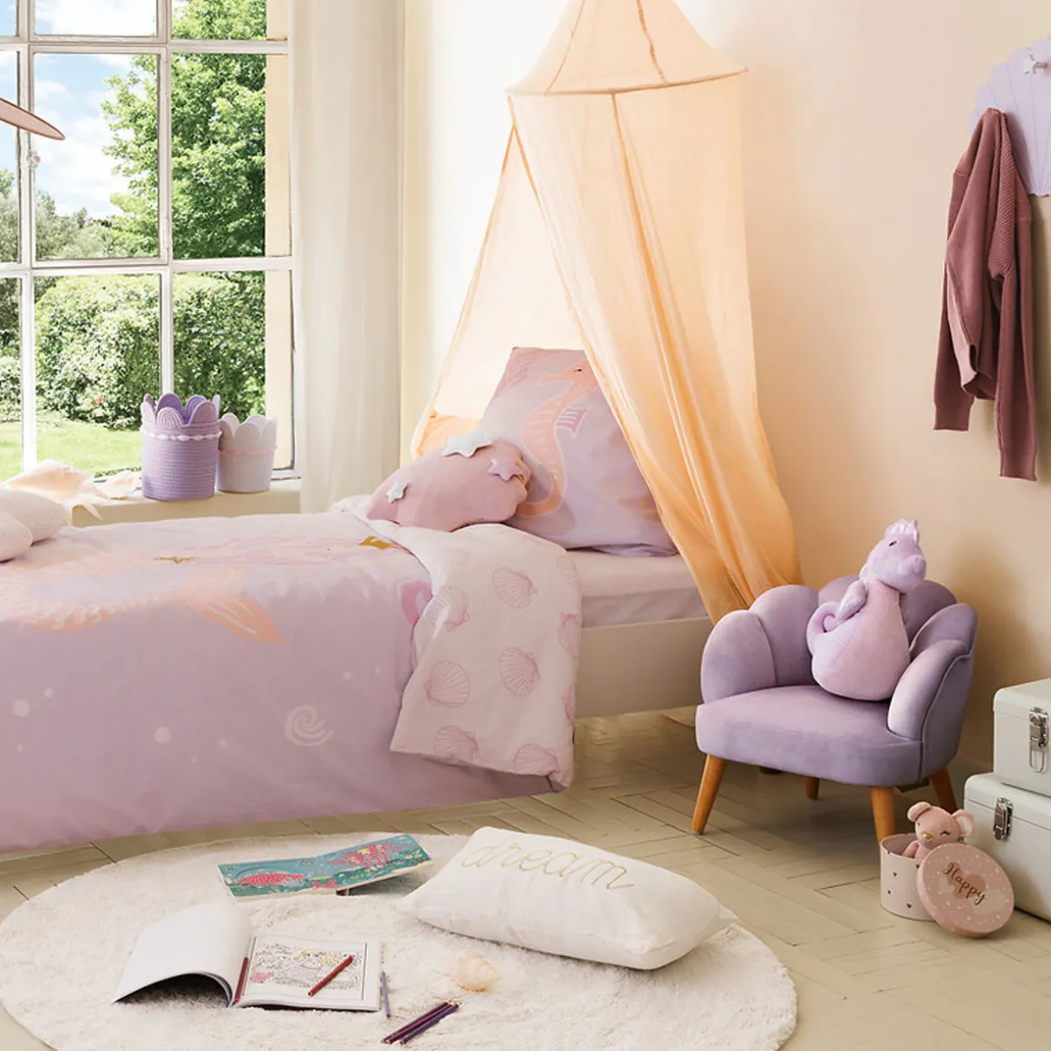 Perchero Concha De Mar Violeta Claro