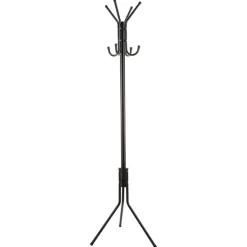 Perchero de pie metálico con 8 ganchos