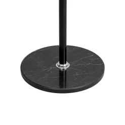 Perchero de pie negro con 8 ganchos y base marmól