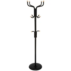 Perchero De Pie Negro Metálico Con 11 Ganchos