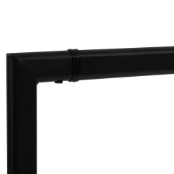 Perchero doble ATHENA negro con 2 baldas