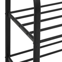 Perchero doble ATHENA negro con 2 baldas