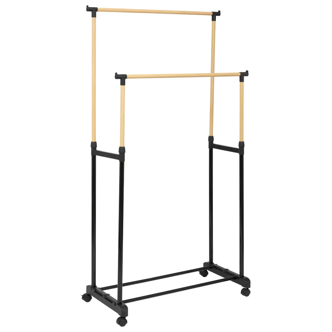 Perchero WOODY de metal blanco y negro