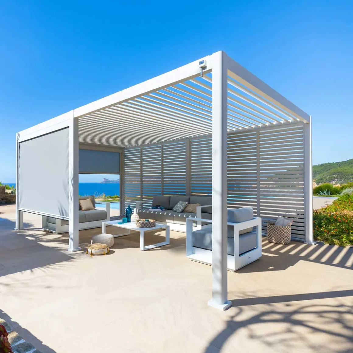 Persiana para pérgola ÉVORA blanca 3.6x6