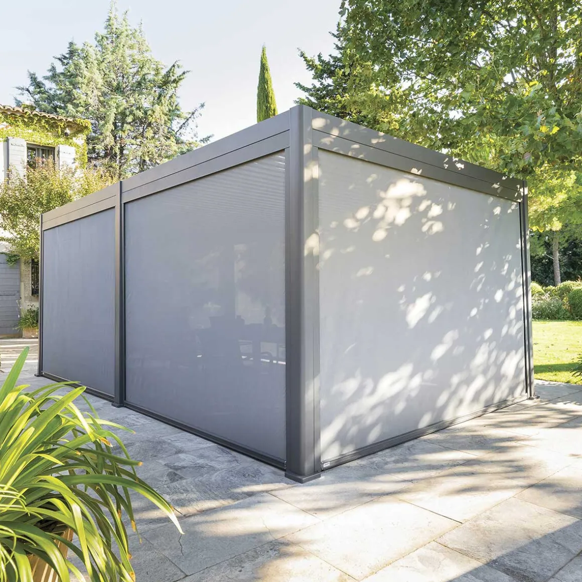 Persiana pérgola ÉVORA gris grafito 3.6x6m