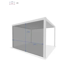 Persiana pérgola ÉVORA gris grafito 3.6x6m