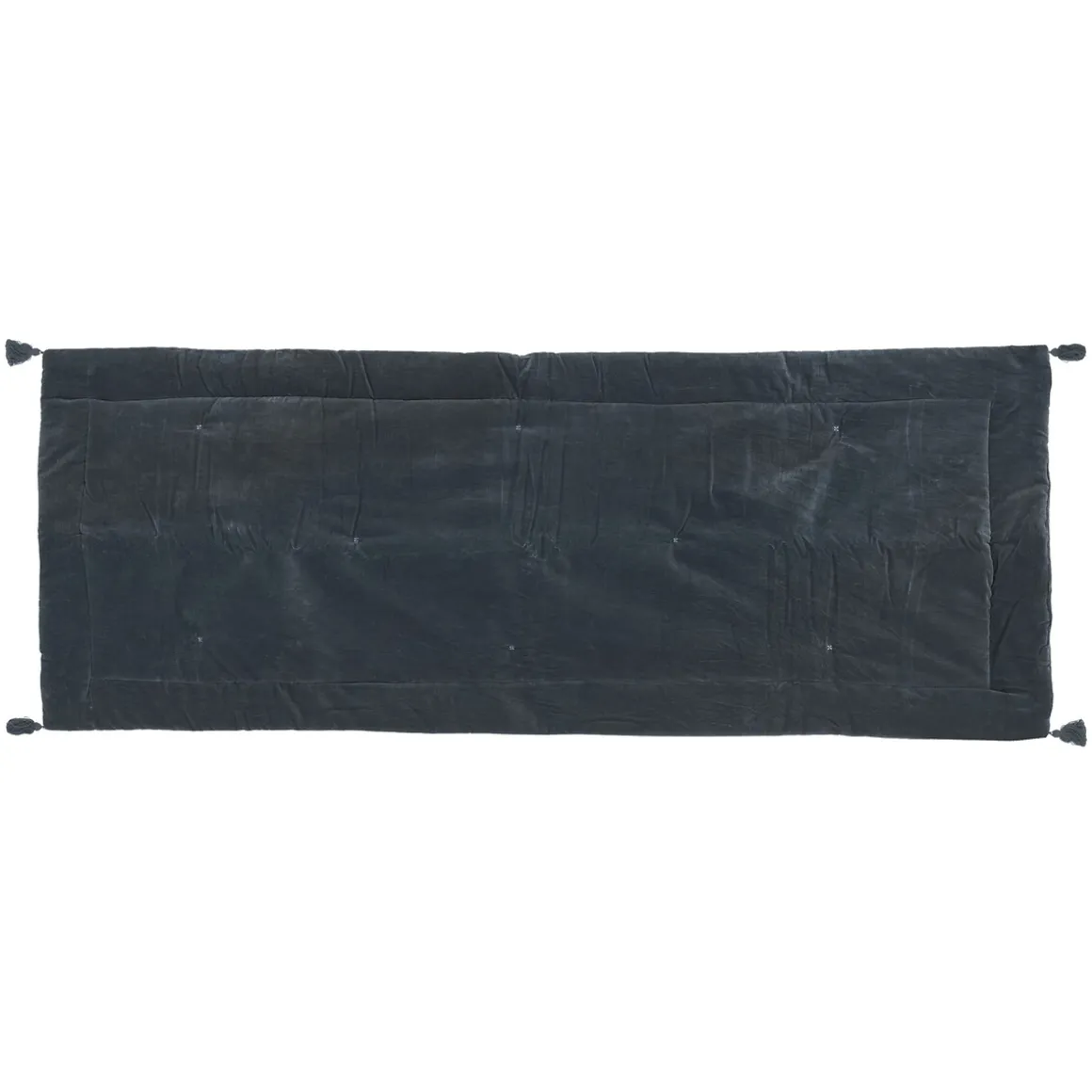 Pie de cama MIDNIGHT terciopelo gris 70x180cm