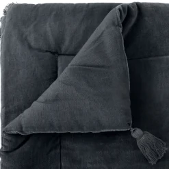 Pie de cama MIDNIGHT terciopelo gris 70x180cm