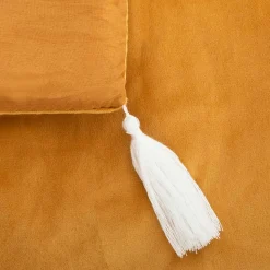 Pie De Cama Terciopelo Ocre 80x180Cm