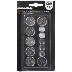 Pilas redondas diversas 12 unidades