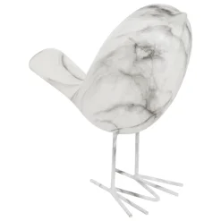 Pájaro decorativo OLEN blanco 19cm