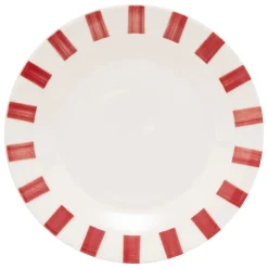 Plato de postre CHERI rojo de porcelana 19cm
