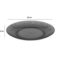 Plato de postre ESTIVA 20cm gris de poliestireno