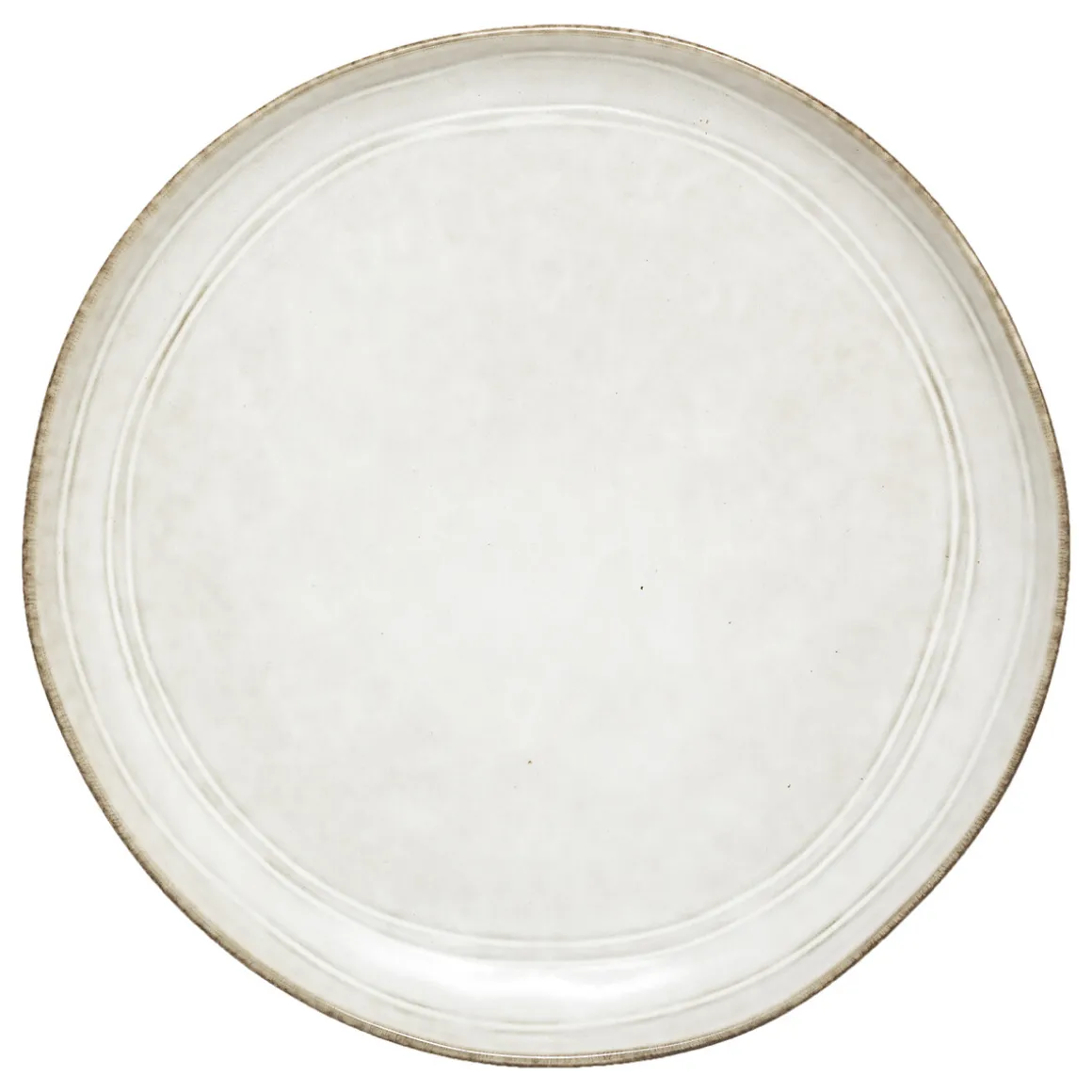 Plato de postre FLOWER gris 22cm
