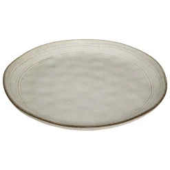 Plato de postre FLOWER gris 22cm