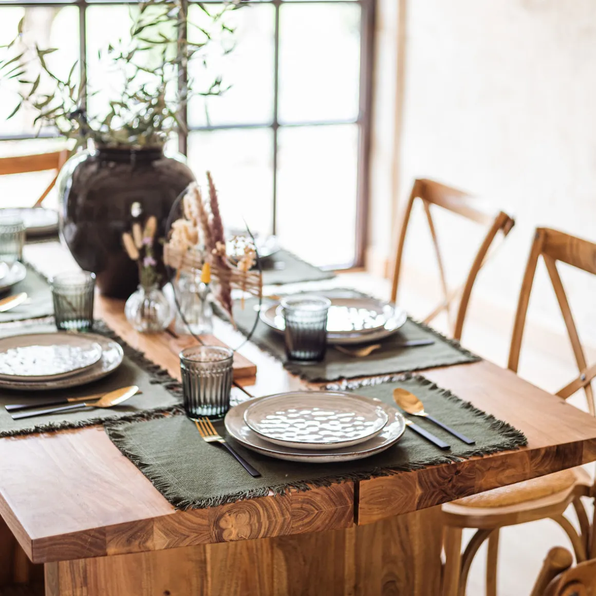 Plato de postre FLOWER gris 22cm