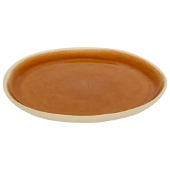 Plato de postre WONJA marrón de cerámica 27cm