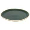Plato de postre WONJA verde de cerámica 21cm