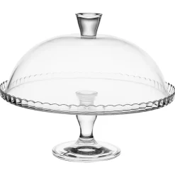 Plato De Tarta C/Tapa De Vidrio