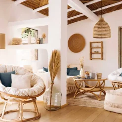 Plato Decorativo De Corda Beiga Sea View 76cm