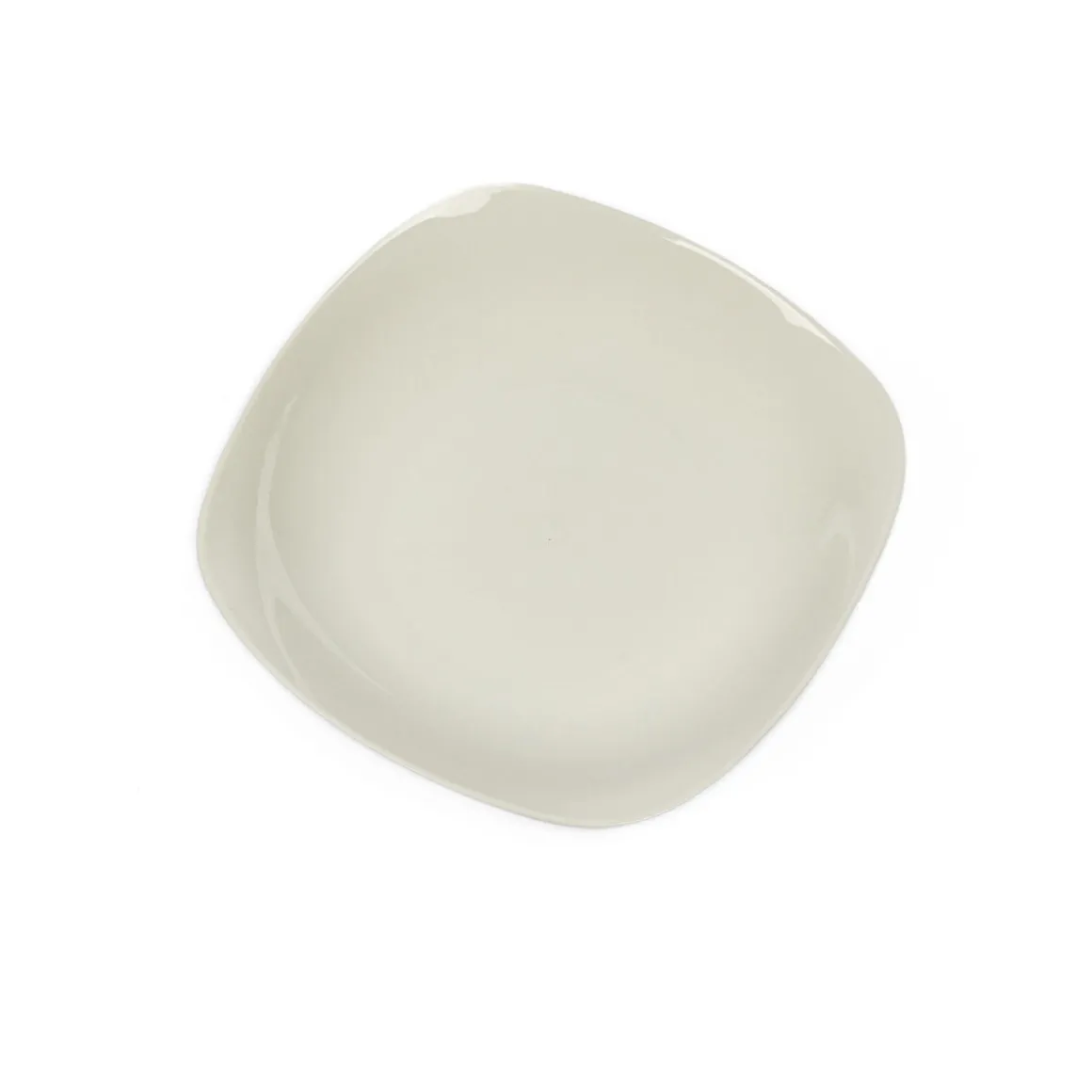 Plato Hondo Cuadrado Blanco de Cerámica