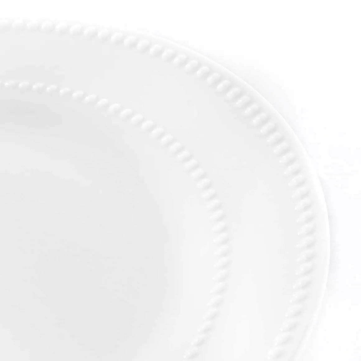 Plato llano AMELIE blanco de porcelana 28cm